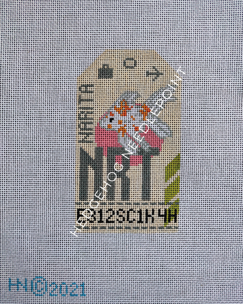 Tokyo Narita Retro Travel Tag Needlepoint Canvas